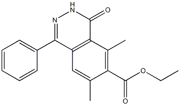 3,4-Dihydro-5,7-dimethyl-4-oxo-1-phenylphthalazine-6-carboxylic acid ethyl ester Struktur