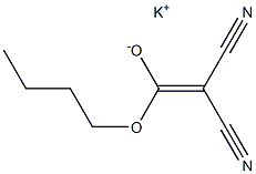 Potassium 1-butoxy-2,2-dicyanoethene-1-olate Struktur