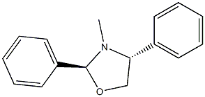 (2S,4R)-2,4-Diphenyl-3-methyloxazolidine Struktur