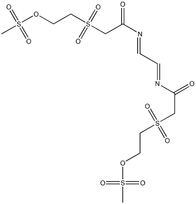 N,N'-(Ethane-1,2-diylidene)bis[[[2-(methylsulfonyloxy)ethyl]sulfonyl]acetamide] Struktur