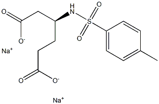 [S,(+)]-3-[(p-Tolylsulfonyl)amino]hexanedioic acid disodium salt Struktur