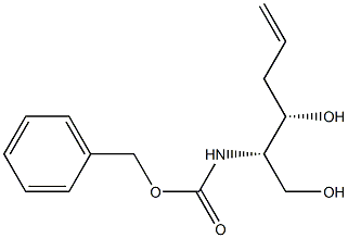 (2S,3S)-2-[(Benzyloxycarbonyl)amino]-5-hexene-1,3-diol Struktur