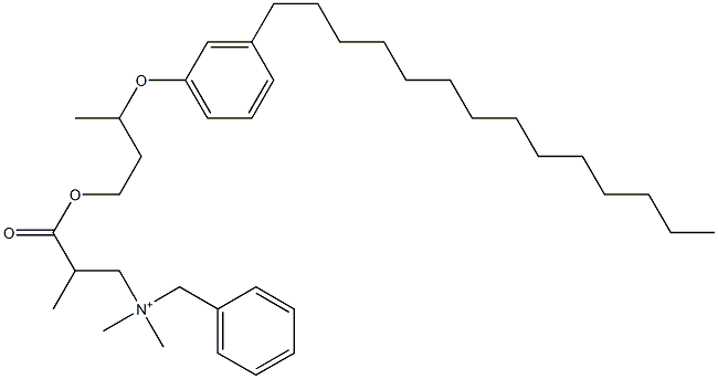 N,N-Dimethyl-N-benzyl-N-[2-[[3-(3-tetradecylphenyloxy)butyl]oxycarbonyl]propyl]aminium Struktur