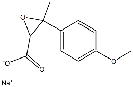 2-(p-Methoxyphenyl)-2-methyloxirane-3-carboxylic acid sodium salt Struktur