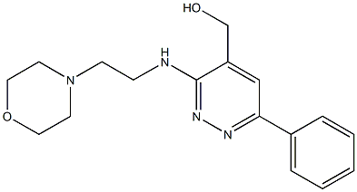 3-(2-Morpholinoethylamino)-6-phenylpyridazine-4-methanol Struktur