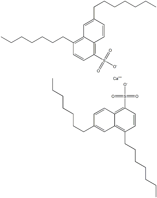 Bis(4,6-diheptyl-1-naphthalenesulfonic acid)calcium salt Struktur