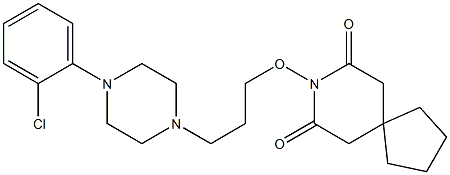 8-[3-[4-(2-Chlorophenyl)-1-piperazinyl]propyloxy]-8-azaspiro[4.5]decane-7,9-dione Struktur