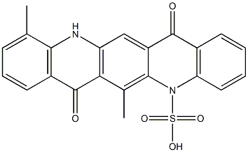 5,7,12,14-Tetrahydro-6,11-dimethyl-7,14-dioxoquino[2,3-b]acridine-5-sulfonic acid Struktur