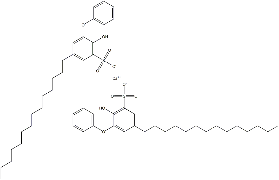 Bis(2-hydroxy-5-tetradecyl[oxybisbenzene]-3-sulfonic acid)calcium salt Struktur