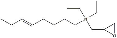 N,N-Diethyl-N-(5-octenyl)-2-oxiranemethanaminium Struktur