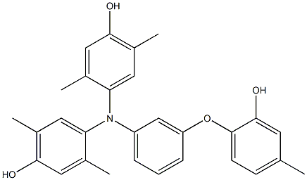 N,N-Bis(4-hydroxy-2,5-dimethylphenyl)-3-(2-hydroxy-4-methylphenoxy)benzenamine Struktur