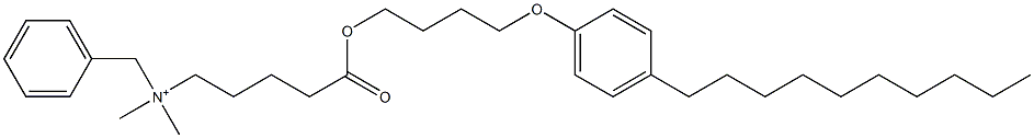 N,N-Dimethyl-N-benzyl-N-[4-[[4-(4-decylphenyloxy)butyl]oxycarbonyl]butyl]aminium Struktur