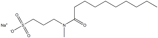 3-(N-Caprinoyl-N-methylamino)-1-propanesulfonic acid sodium salt Struktur