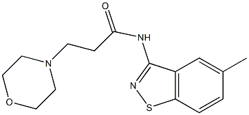 N-(5-Methyl-1,2-benzisothiazol-3-yl)-3-(4-morpholinyl)propanamide Struktur