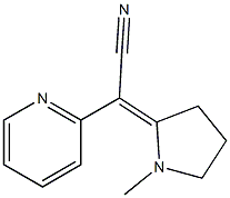 (2-Pyridyl)(1-methyl-2-pyrrolidinylidene)acetonitrile Struktur