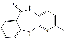 5,11-Dihydro-2,4-dimethyl-6H-pyrido[2,3-b][1,4]benzodiazepin-6-one Struktur