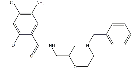 N-(4-Benzylmorpholin-2-ylmethyl)-5-amino-4-chloro-2-methoxybenzamide Struktur