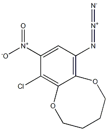 (2,3,4,5-Tetrahydro-10-chloro-9-nitro-1,6-benzodioxocin)-7-yl azide Struktur