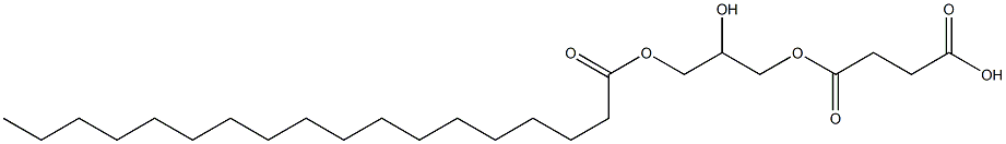 Succinic acid 1-[2-hydroxy-3-(stearoyloxy)propyl] ester Struktur