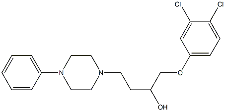 1-(3,4-Dichlorophenoxy)-4-[4-[phenyl]-1-piperazinyl]-2-butanol Struktur