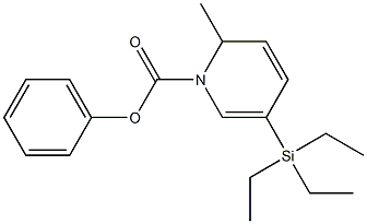 1,2-Dihydro-2-methyl-5-(triethylsilyl)pyridine-1-carboxylic acid phenyl ester Struktur