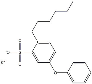 2-Hexyl-5-phenoxybenzenesulfonic acid potassium salt Struktur