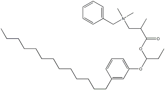 N,N-Dimethyl-N-benzyl-N-[2-[[1-(3-tridecylphenyloxy)propyl]oxycarbonyl]propyl]aminium Struktur