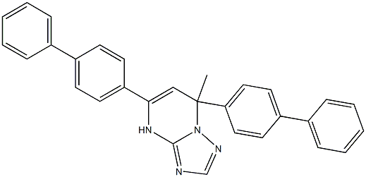 4,7-Dihydro-7-methyl-5,7-bis(1,1'-biphenyl-4-yl)[1,2,4]triazolo[1,5-a]pyrimidine Struktur