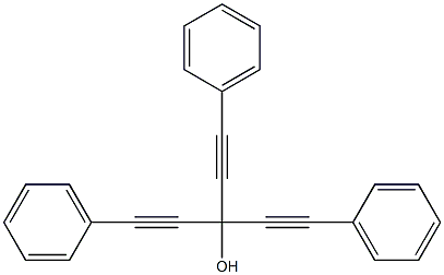 3-Phenyl-1,1-bis(phenylethynyl)-2-propyn-1-ol Struktur