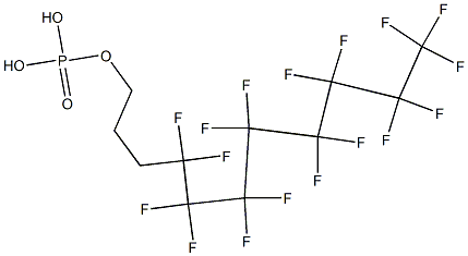 Phosphoric acid hydrogen (4,4,5,5,6,6,7,7,8,8,9,9,10,10,11,11,11-heptadecafluoroundecan-1-yl) ester Struktur