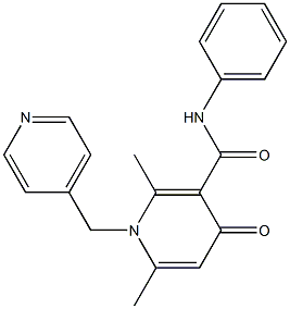 1-(4-Pyridinylmethyl)-1,4-dihydro-2,6-dimethyl-N-phenyl-4-oxopyridine-3-carboxamide Struktur