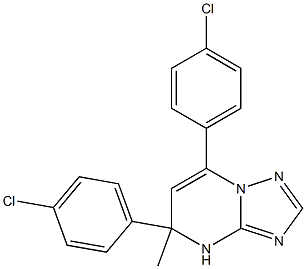 4,5-Dihydro-5-methyl-5,7-bis(4-chlorophenyl)[1,2,4]triazolo[1,5-a]pyrimidine Struktur