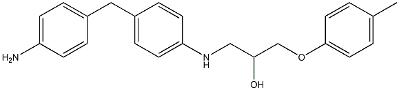 N-[3-(4-Methylphenoxy)-2-hydroxypropyl][1,1'-methylenebisbenzene]-4,4'-diamine Struktur