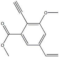 2-Ethynyl-3-methoxy-5-ethenylbenzoic acid methyl ester Struktur