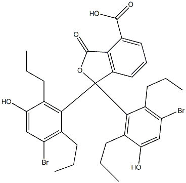 1,1-Bis(3-bromo-5-hydroxy-2,6-dipropylphenyl)-1,3-dihydro-3-oxoisobenzofuran-4-carboxylic acid Structure