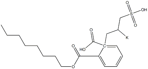 Phthalic acid 1-octyl 2-(2-potassiosulfopropyl) ester Struktur