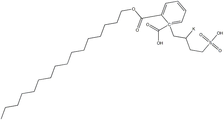 Phthalic acid 1-hexadecyl 2-(2-potassiosulfobutyl) ester Struktur