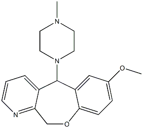 5,11-Dihydro-5-(4-methyl-1-piperazinyl)-7-methoxy[1]benzoxepino[3,4-b]pyridine Struktur