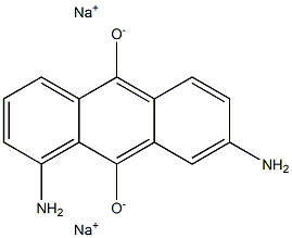 Disodium 1,7-diamino-9,10-anthracenediolate Struktur