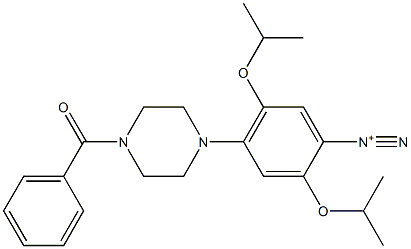 4-(4-Benzoyl-1-piperazinyl)-2,5-bis(1-methylethoxy)benzenediazonium Struktur