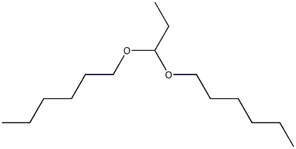 Propanal dihexyl acetal Struktur