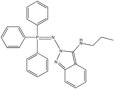 3-Propylamino-2-[triphenylphosphoranylideneamino]-2H-indazole Struktur