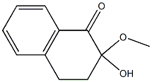 3,4-Dihydro-2-methoxy-2-hydroxy-1(2H)-naphthalenone Struktur