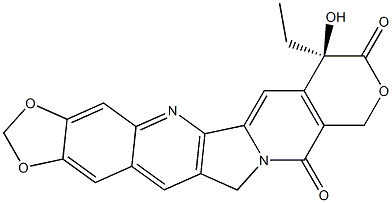 (4R)-4-Ethyl-4-hydroxy-8,9-methylenedioxy-1H-pyrano[3',4':6,7]indolizino[1,2-b]quinoline-3,14(4H,12H)-dione Struktur