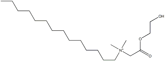 N-[(2-Hydroxyethoxy)carbonylmethyl]-N,N-dimethyl-1-tetradecanaminium Struktur