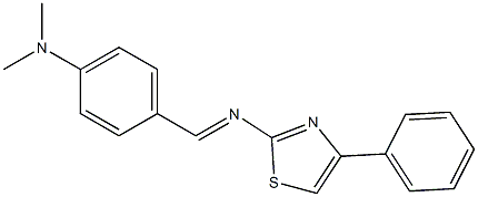 4-Phenyl-2-[[4-(dimethylamino)benzylidene]amino]thiazole Struktur