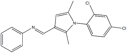 3-[(Phenylimino)methyl]-1-(2,4-dichlorophenyl)-2,5-dimethyl-1H-pyrrole Struktur