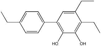 5,6-Diethyl-3-(4-ethylphenyl)benzene-1,2-diol Struktur