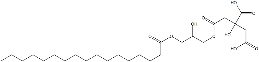 Citric acid dihydrogen 1-(2-hydroxy-3-heptadecanoyloxypropyl) ester Struktur