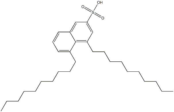 4,5-Didecyl-2-naphthalenesulfonic acid Struktur